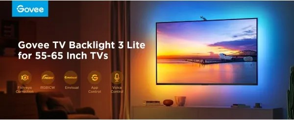 Govee TV Backlight 3 Lite 55-65" SMART LED RGBICW Wi-Fi IP67 + DO