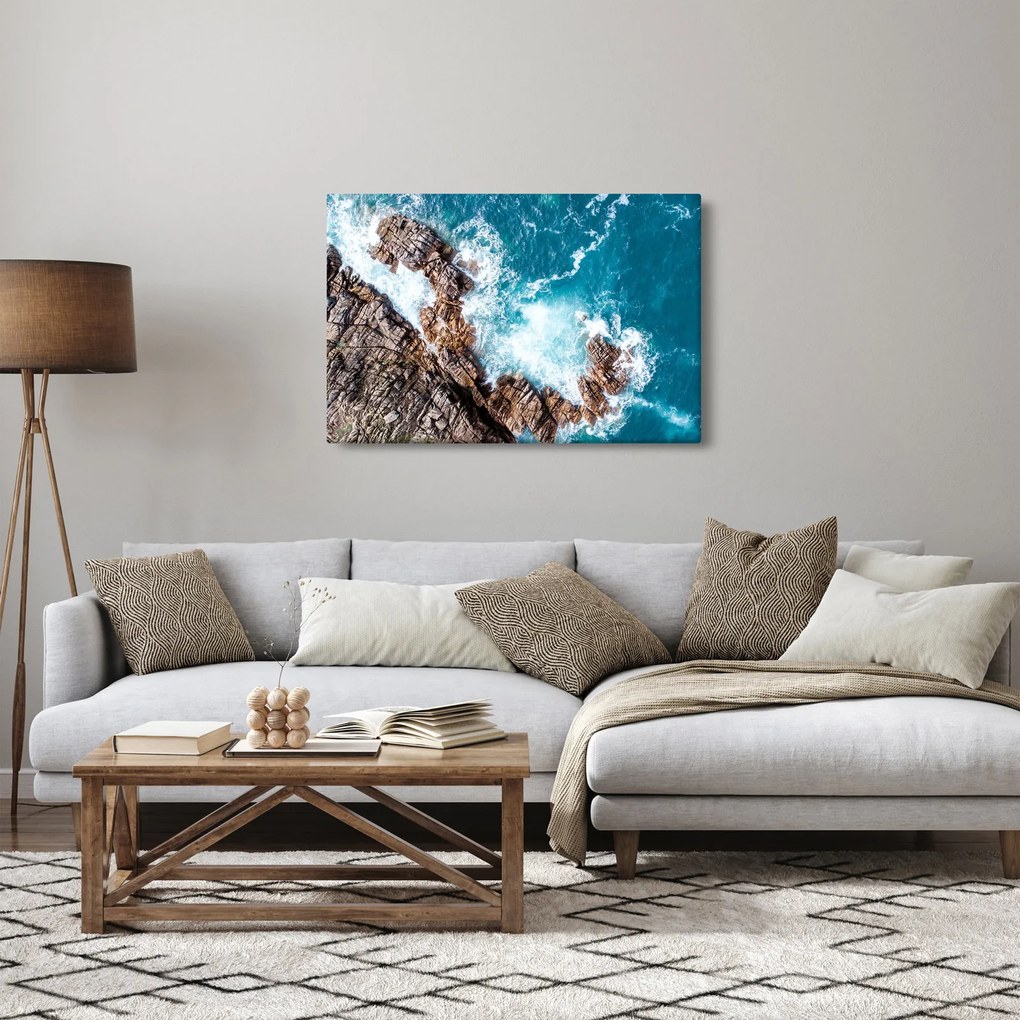 Tablou cu stânci și mare (90x60 cm)