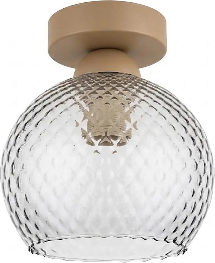 BRILAGI - Plafonieră LED R GLASS 1xE27/60W/230V Ø 18 cm bej/gri fumuriu