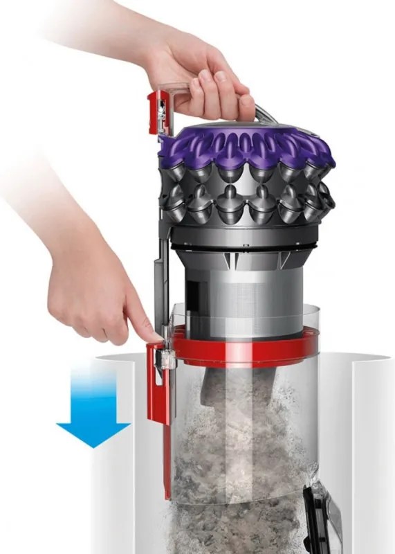 Aspirator fara sac Dyson Big Ball Parquet 2 228566-01, 600 W, 165 AW, 1,5 l, Tehnologie Radial Root Cyclone in 2 trepte, Recuperare automata in pozitie verticala, Nichel/Violet