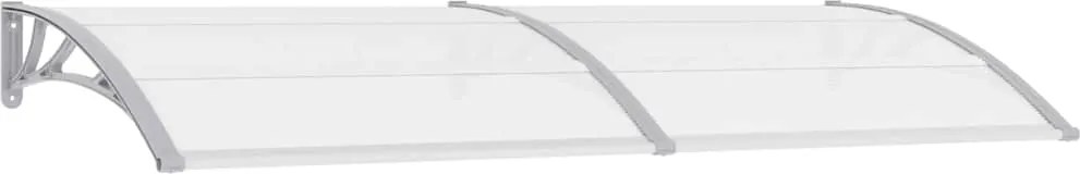vidaXL Copertină de ușă, gri și transparent, 240 x 75 cm, PC