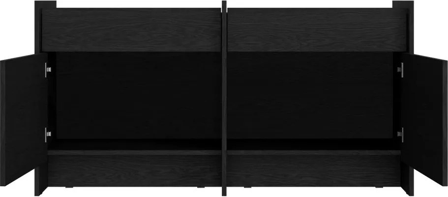 Comodă neagră 146x76x51 cm Hido – noo.ma