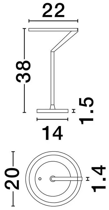 Veioza LED design minimalist TILIA negru