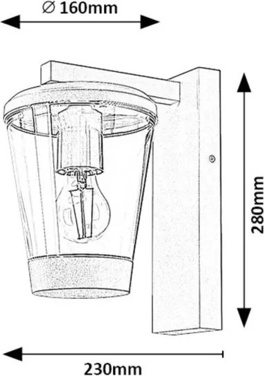 Aplica de perete pentru iluminat exterior design modern IP44 Savano antracit