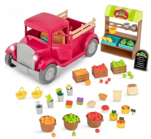 Set de jucării Li'l Woodzeez camionetă de fermier cu stand pentru mâncare 3xAAA