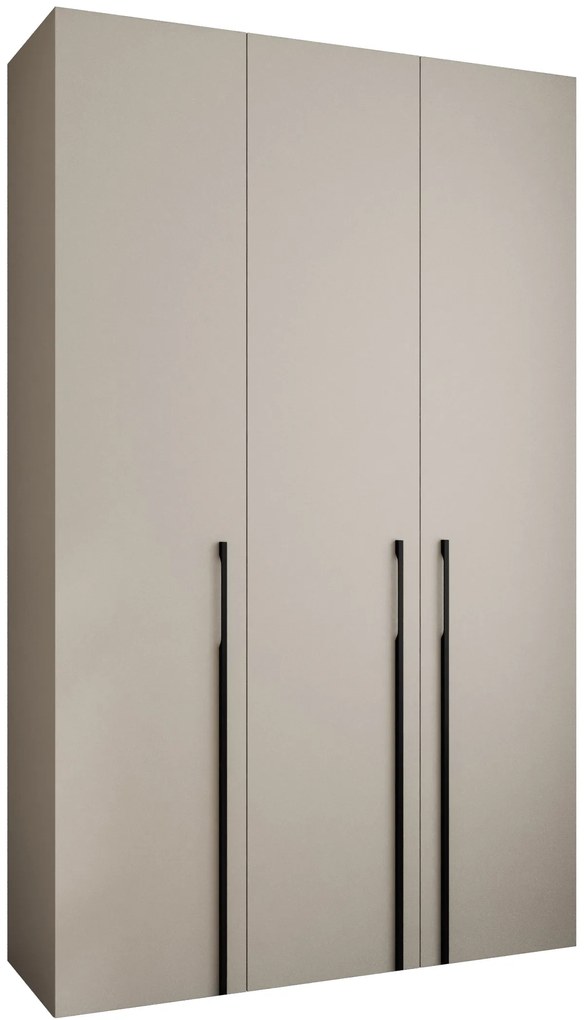 Dulap de haine 150 cm Carmela 40-3 (Cașmir + Negru). 1126611
