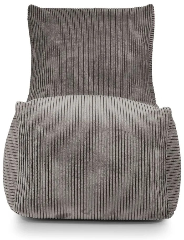 Fotoliu bean bag albastru cu tapițerie din catifea reiată Seat Lounge – SLOWDOWN