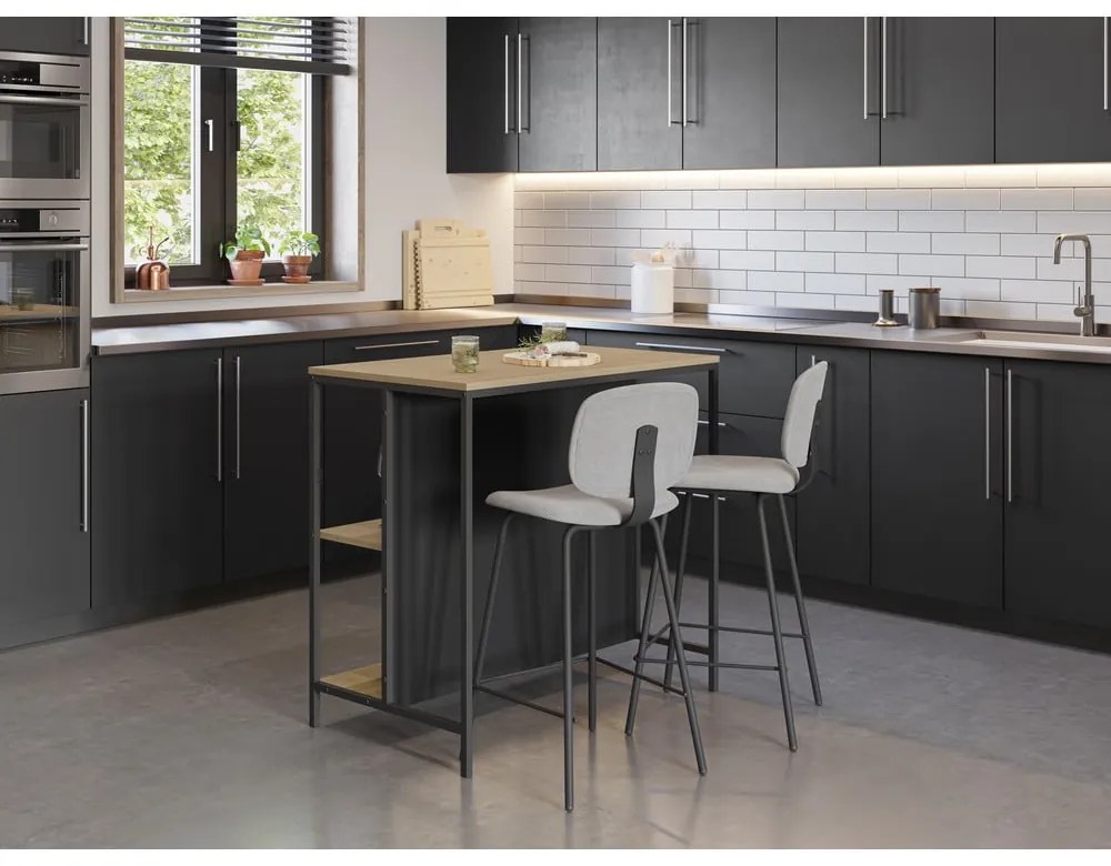 Masă de bar cu aspect de lemn de stejar 60x100 cm Sagi – Marckeric