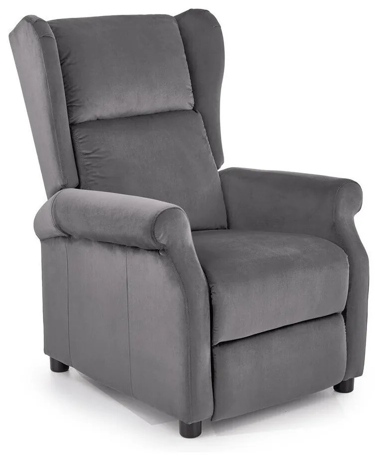 Fotoliu recliner Houston 878 83x75x92cm, 30 kg, Gri, Tapiterie