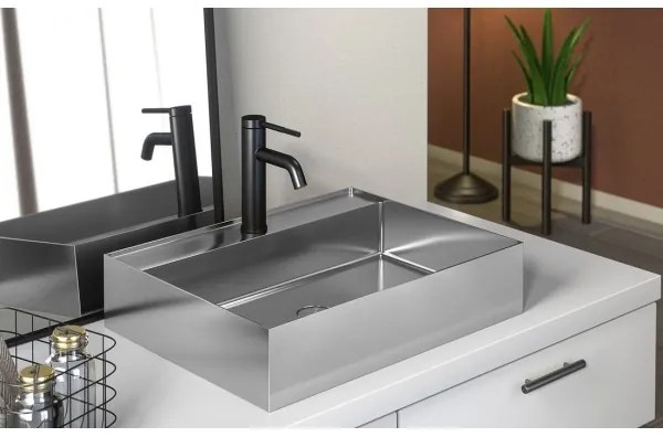 Sapho - Chiuvetă pentru blat AURUM 55 x 42 cm, inox periat