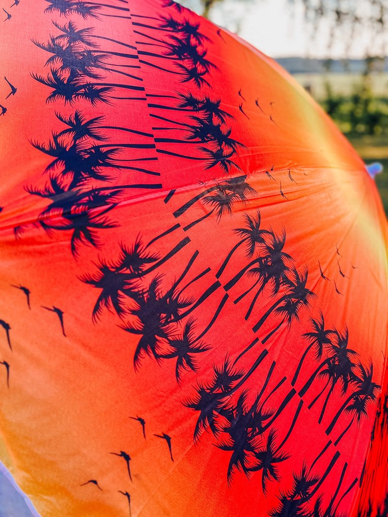 Umbrela de soare portocaliu-rosu, GLEAM 180 cm