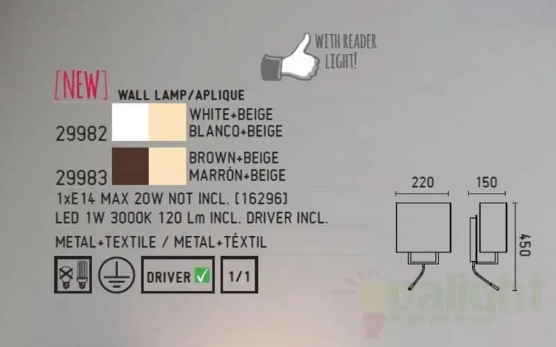 Aplica de perete moderna LED Vesper 29983