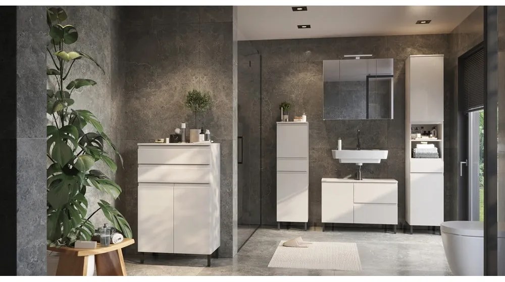 Dulap de baie, crem, înalt 60x97 cm Salinas – Germania