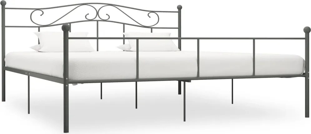 vidaXL Cadru de pat, gri, 180 x 200 cm, metal