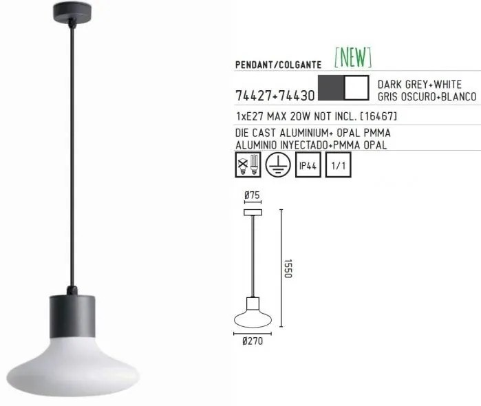 Pendul exterior 74427+glob 74430 Blub-s