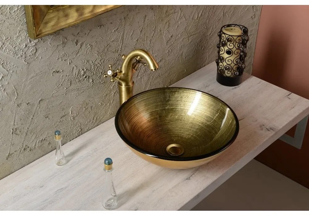 Baterie în culoarea bronzului pentru chiuvetă înaltă Antea – Sapho