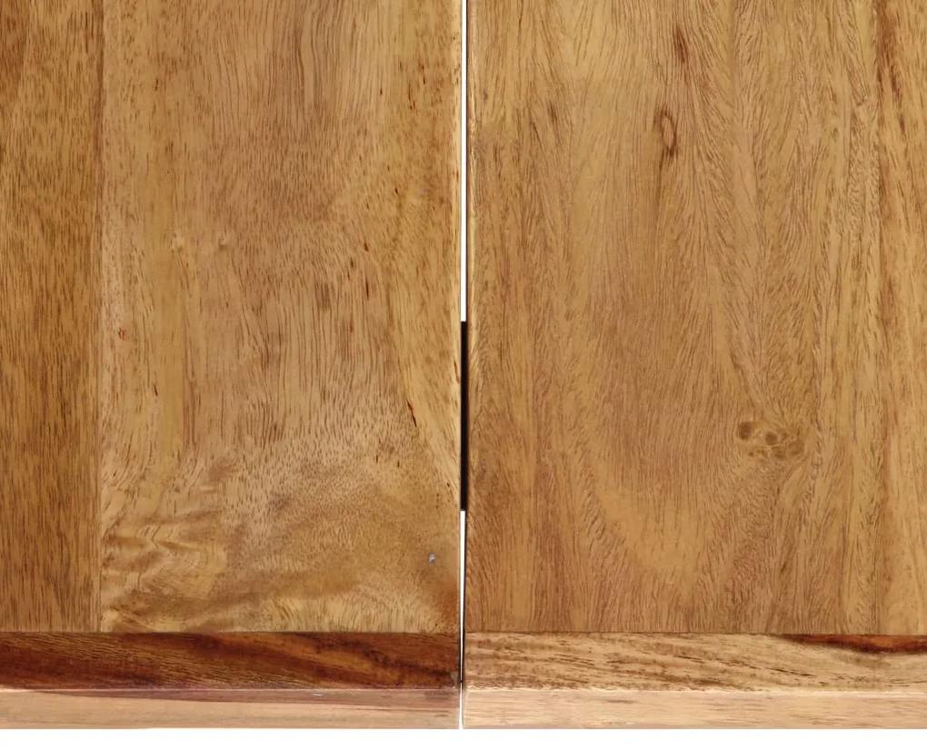 Masa de bucatarie, 160x80x75 cm, lemn masiv de sheesham 1, Negru, 160 cm, Lemn masiv de sheesham