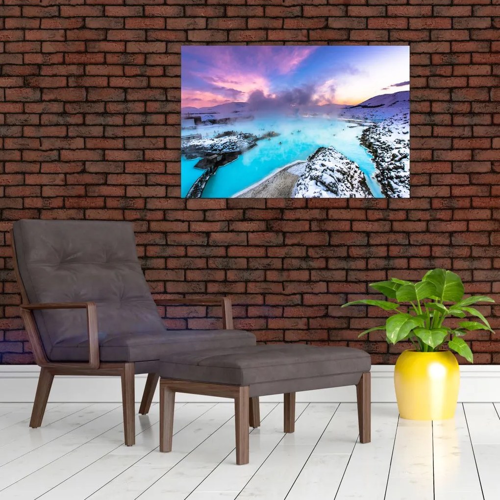 Tablou - Laguna albastră din Islanda (90x60 cm)