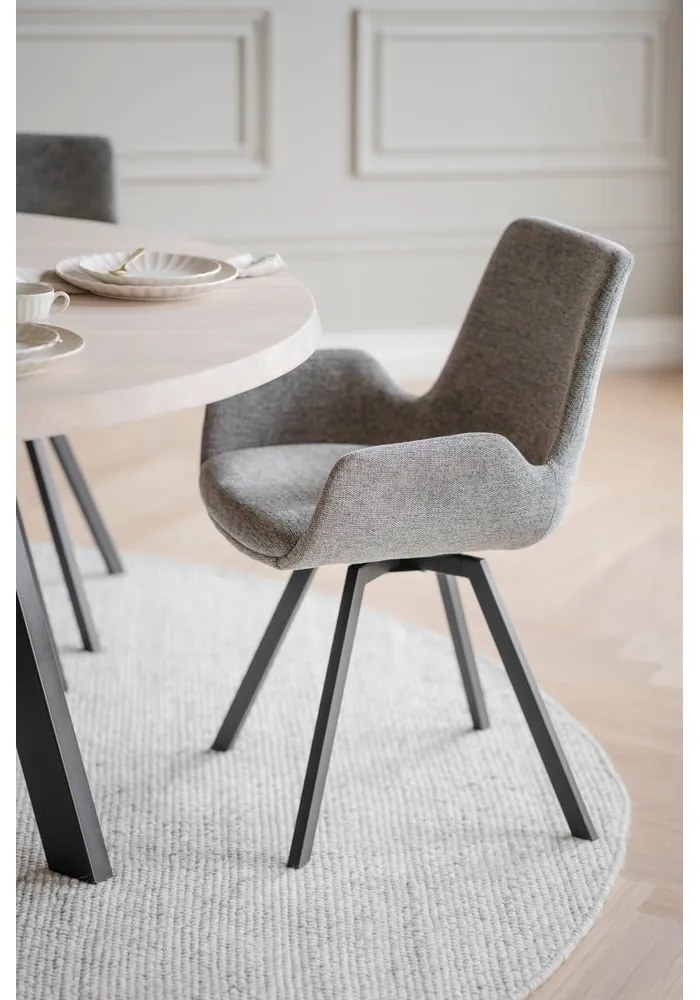 Set de scaune de sufragerie gri 2 buc. tapițat Norwell – Rowico