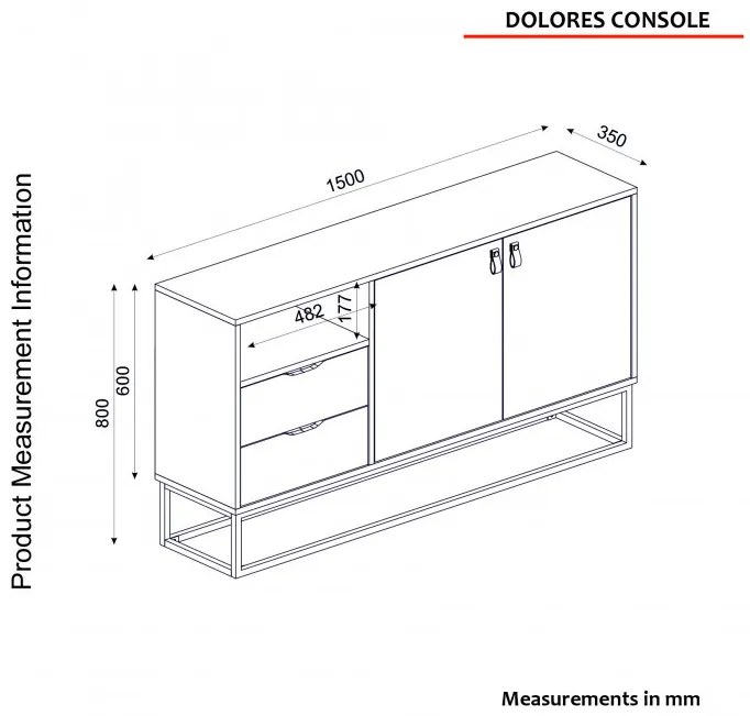 Consola Dolores Sapphire-Antracit