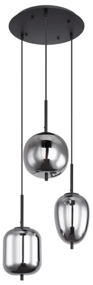 Globo 15345-3 - Lustră pe cablu BLACKY 3xE14/40W/230V