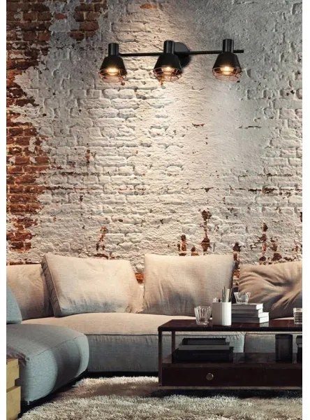 Spot NERIA 3xE14/40W/230V negru/cupru