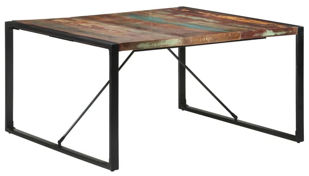 vidaXL Masă de bucătărie, 140x140x75 cm, lemn masiv reciclat