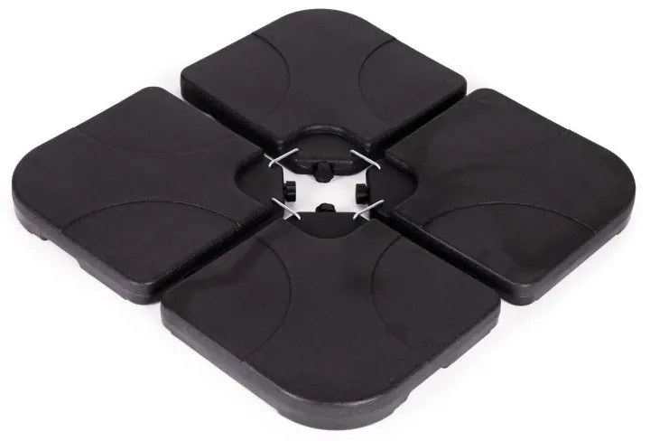 Suport de umbrelă de soare cu bază în cruce, 60 l, negru