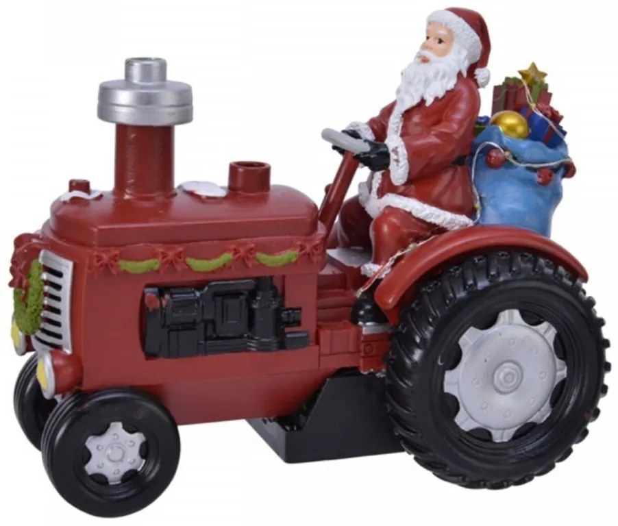 Decoratiune luminoasa Tractor, Lumineo, 7 LED-uri, 19x15 cm, multicolor