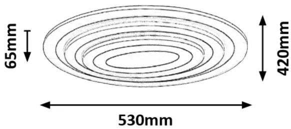 Rabalux 3097 - Plafonieră LED dimabilă TANELI LED/41W/230V + telecomandă