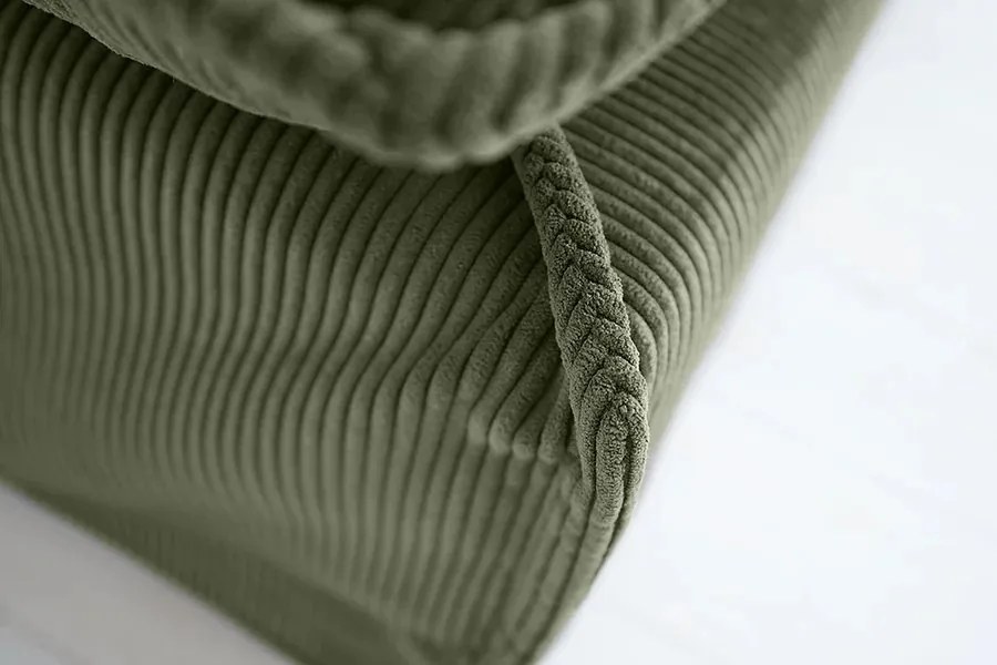 Taburete, suport pentru picioare Heaven 100cm, catifea raiata verde