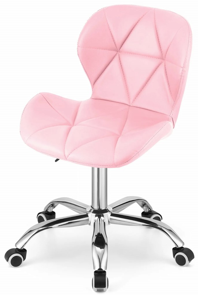 Scaun de birou AVOLA din piele ecologica, roz