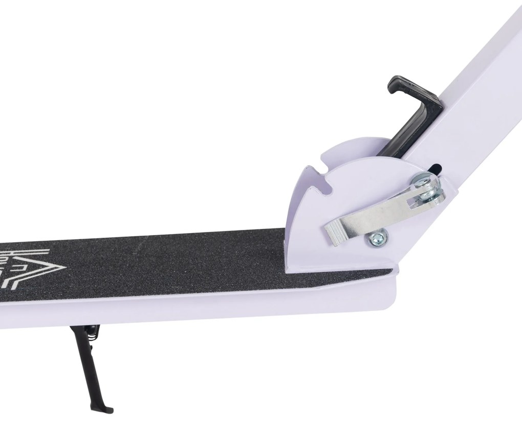 HOMCOM Trotinetă Pliabilă, Ghidon Reglabil pe 4 Nivele, Sistem de Frânare în Spate pentru Copii și Adolescenți, Greutate Max. 100 kg, Dim. 88L x 37l x 75-100H cm, Alb | Aosom Romania