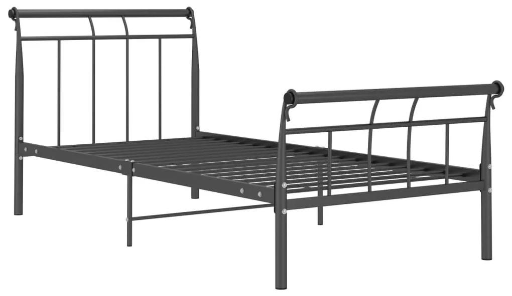 325030 vidaXL Cadru de pat, negru, 90x200 cm, metal