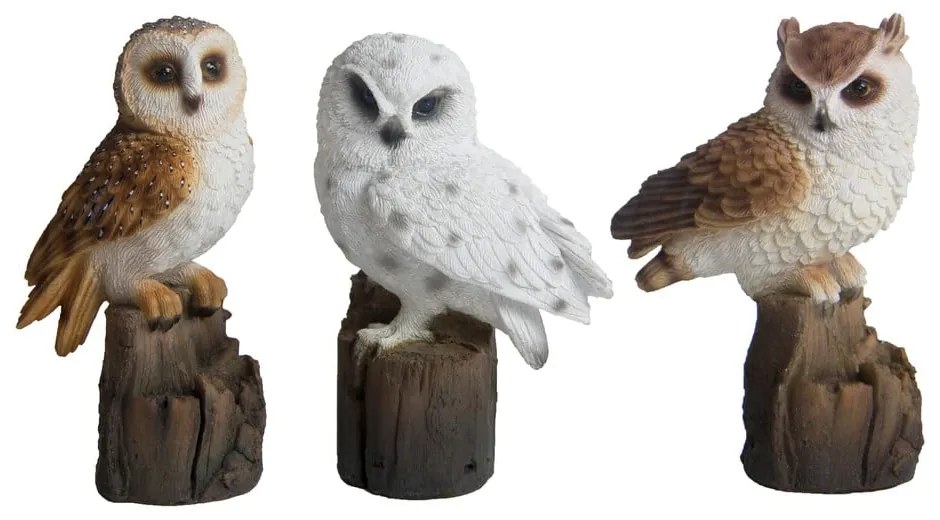 Statuete de grădină din polirășină 3 buc. Owl – Esschert Design