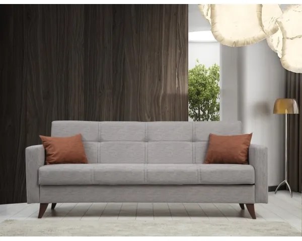 Canapea extensibilă KORFU, 3 locuri, gri deschis