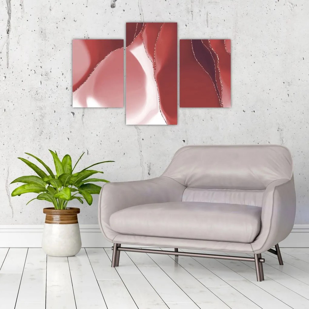 Tablou - Floare abstractă roșie N⁰3 (90x60 cm)