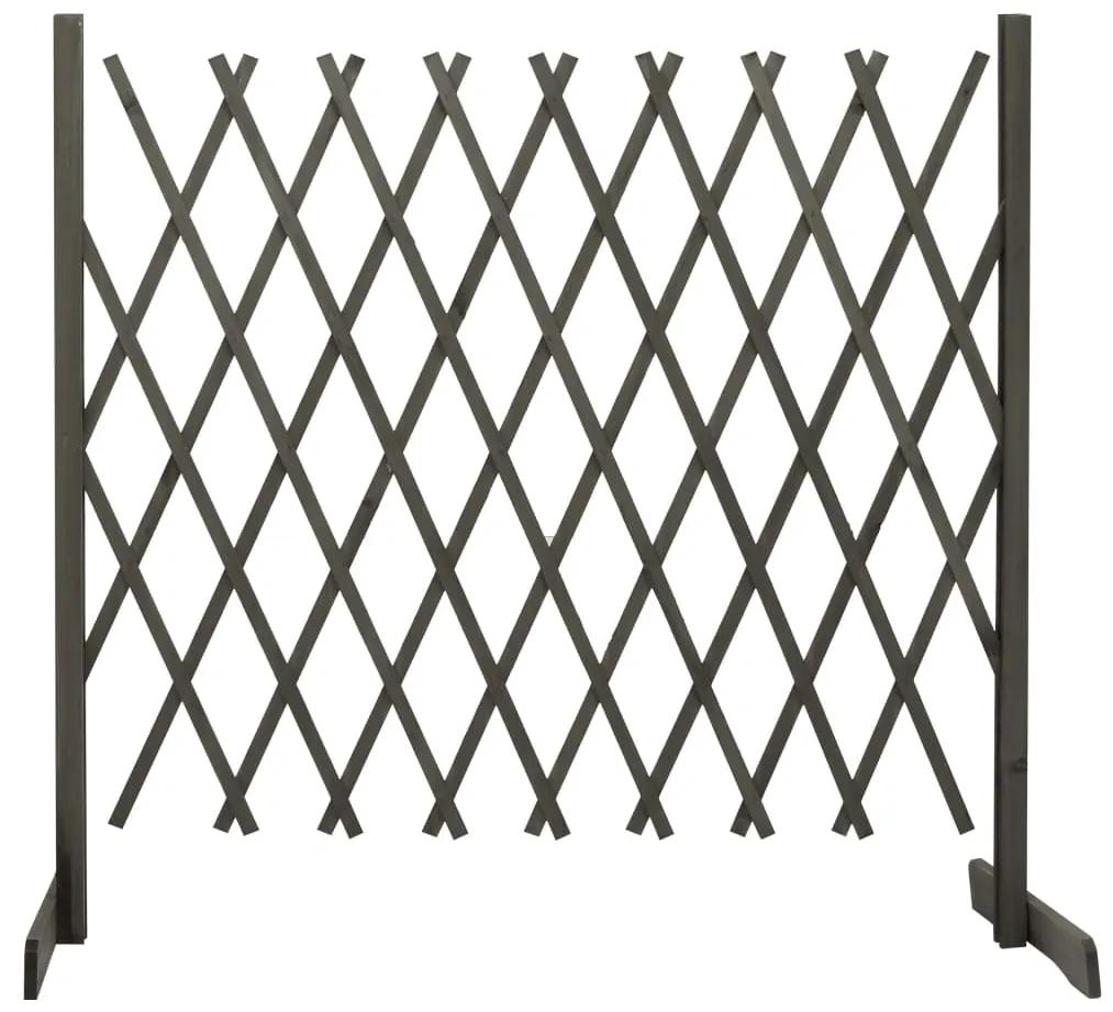 Gard cu zabrele de gradina, gri, 180x100 cm, lemn de brad 1, Gri, 180 x 100 cm
