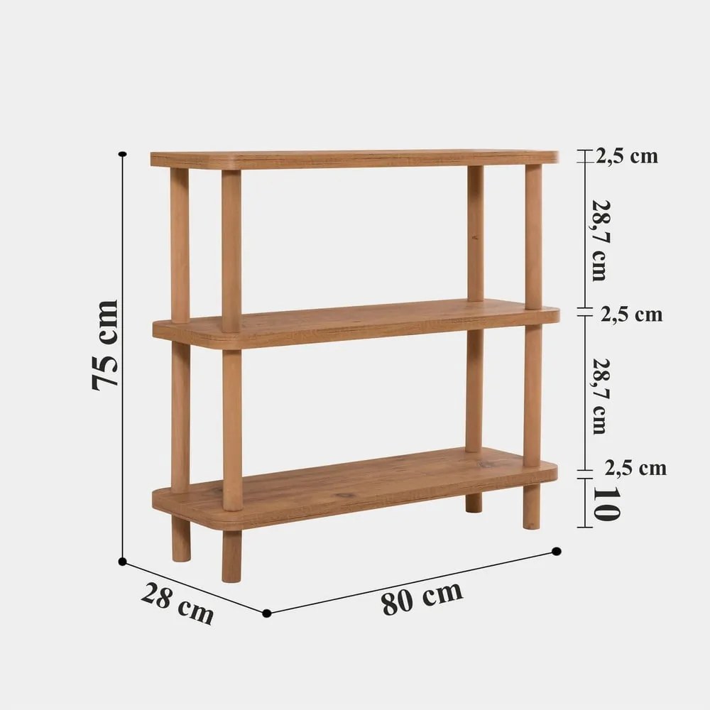 Bibliotecă 80x75 cm Step – Kalune Design