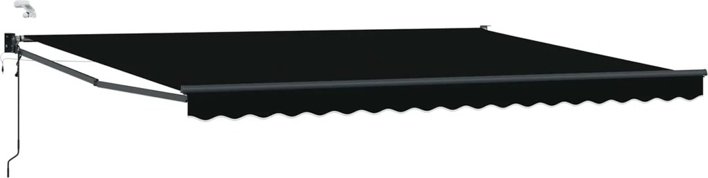 vidaXL Cort electric retractabil Negru 4 × 3 m