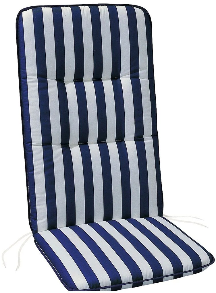 Perna pentru scaun de gradina Basic-Line alb/albastru 120/50/6 cm