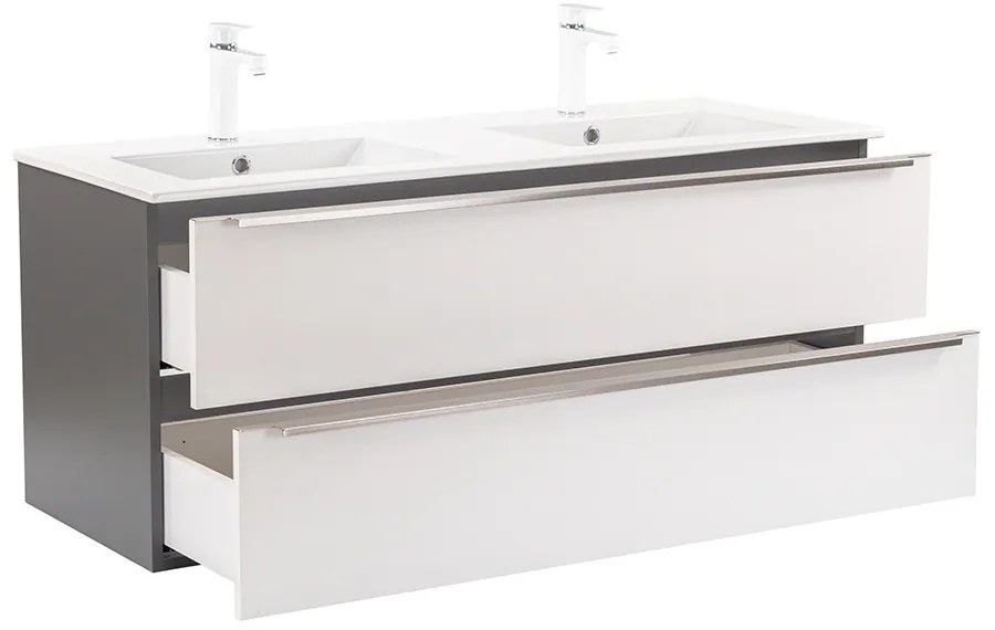 Dulap inferior Vario Trim 120 cu lavoar antracit-alb