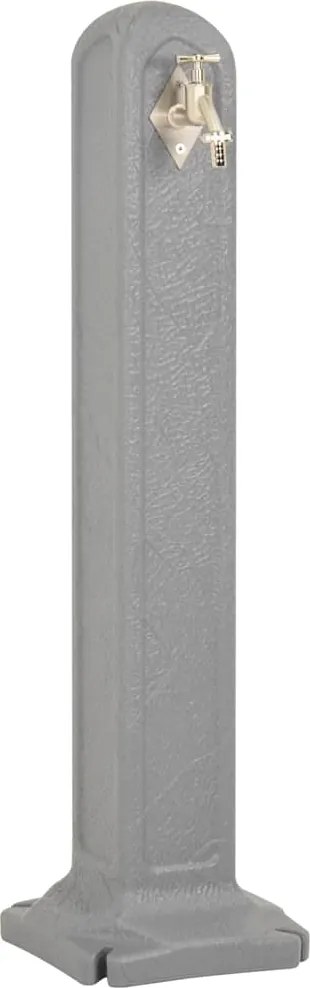 vidaXL Rezervor de grădină cu robinet, aspect piatră gri deschis