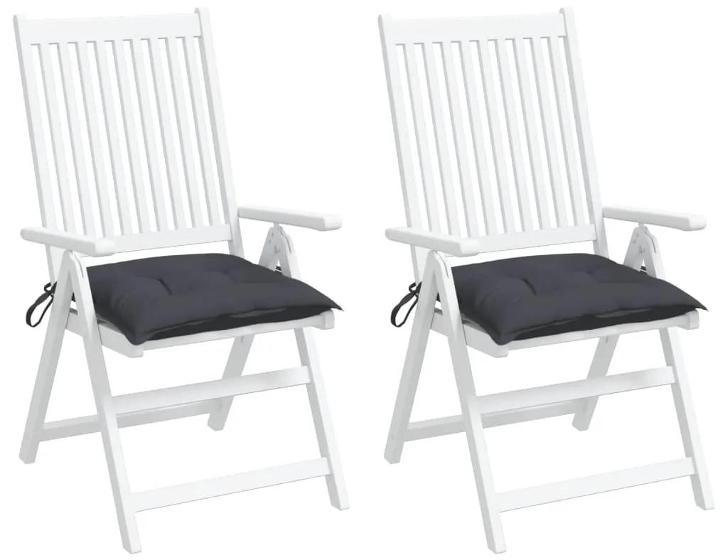 Perne de scaun, 2 buc., antracit, 40 x 40 x 7 cm, textil 2, Antracit, 40 x 40 x 7 cm