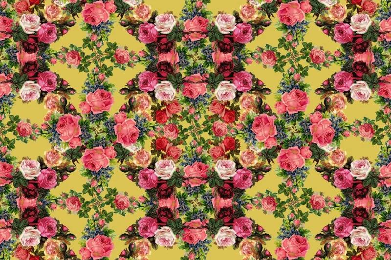 Tapet multicolor din hartie cu fibre de nailon Floral Frida Rebel Walls