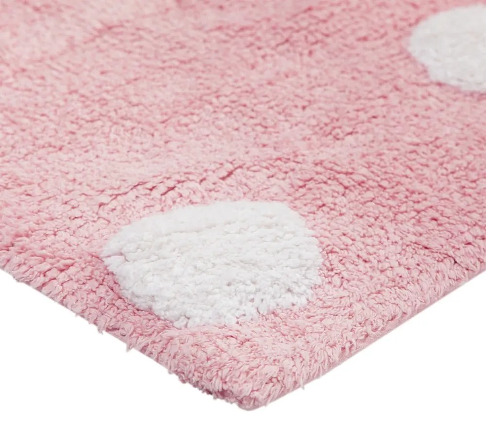 Covor pentru copii roz lavabil/țesut manual din bumbac 120x160 cm Polka Dots Pink – Lorena Canals