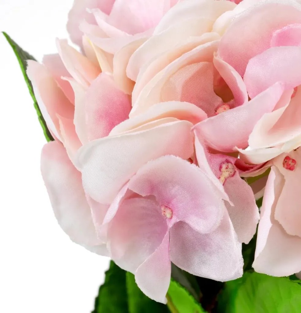 Buchet artificial LUX din 48 de hortensii roz, Hydrangeas