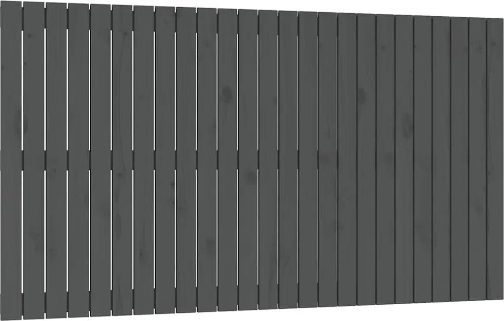 vidaXL Tăblie de pat pentru perete, gri, 159,5x3x90 cm, lemn masiv pin