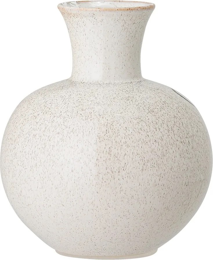Vas din gresie Bloomingville Irini, înălțime 22,5 cm, alb