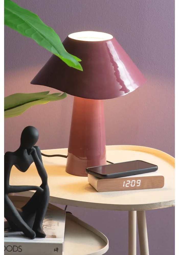 Ceas deșteptător digital cu încărcător wireless Retro Flat LED – Karlsson